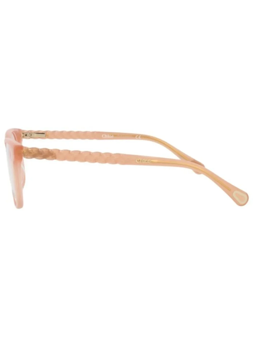 New Chloé Women's Eyeglasses Cat Eye Acetate Frame Kids Unisex Nude Nude